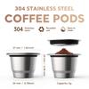Per Capsule da Caffè Riutilizzabili Nespresso Acciaio Inossidabile Crema Espresso Filtri Ricaricabili Pod Adatti a Macchine Inissia Pixie Essenza Mini