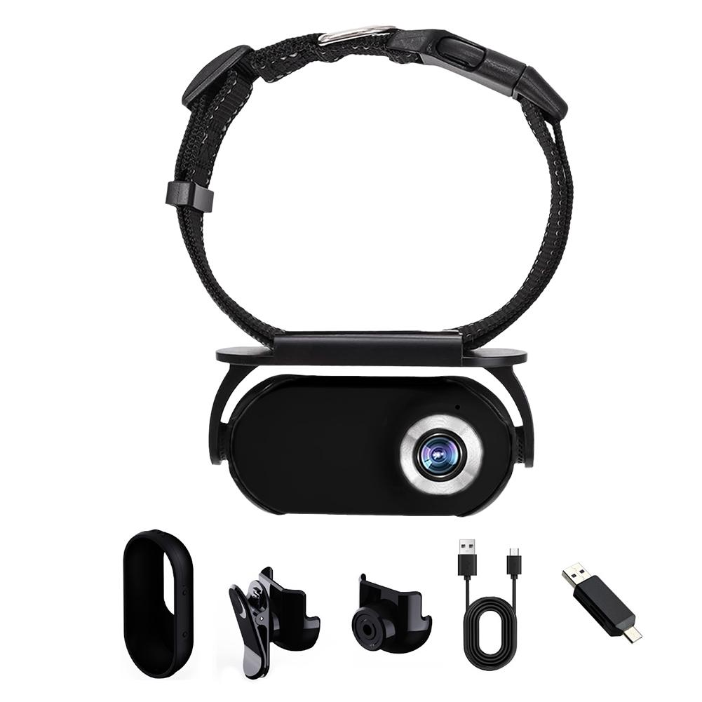 Cat Camera Pet Collar Action Camera Lightweight 0.96in Full Digital HD Rechargeable for Cat Outdoor Wide-angle Records Video