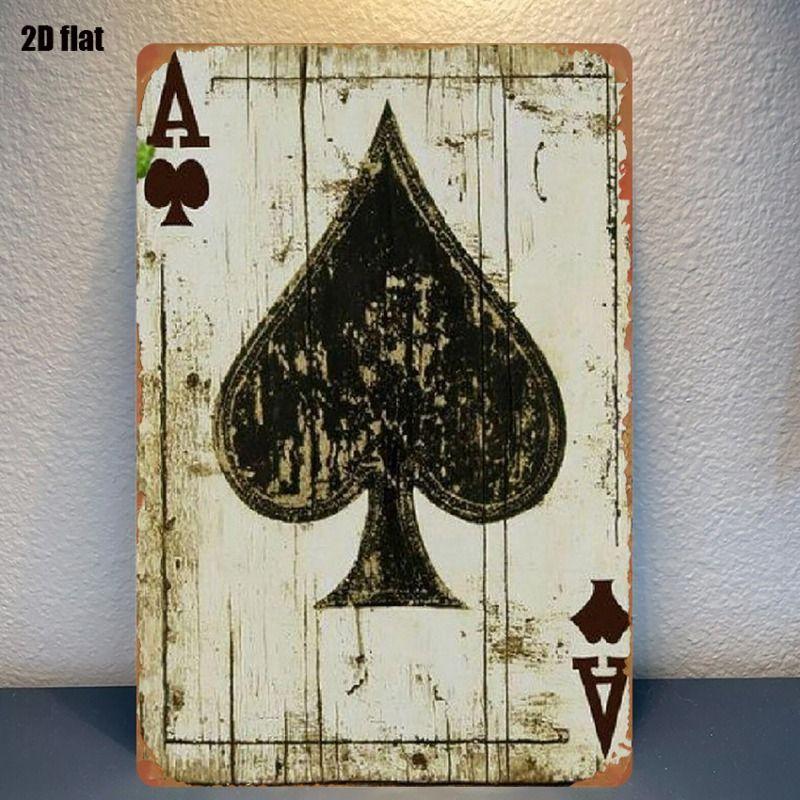 Playing Cards Poster Metal Sign 20x30cm Wall Art