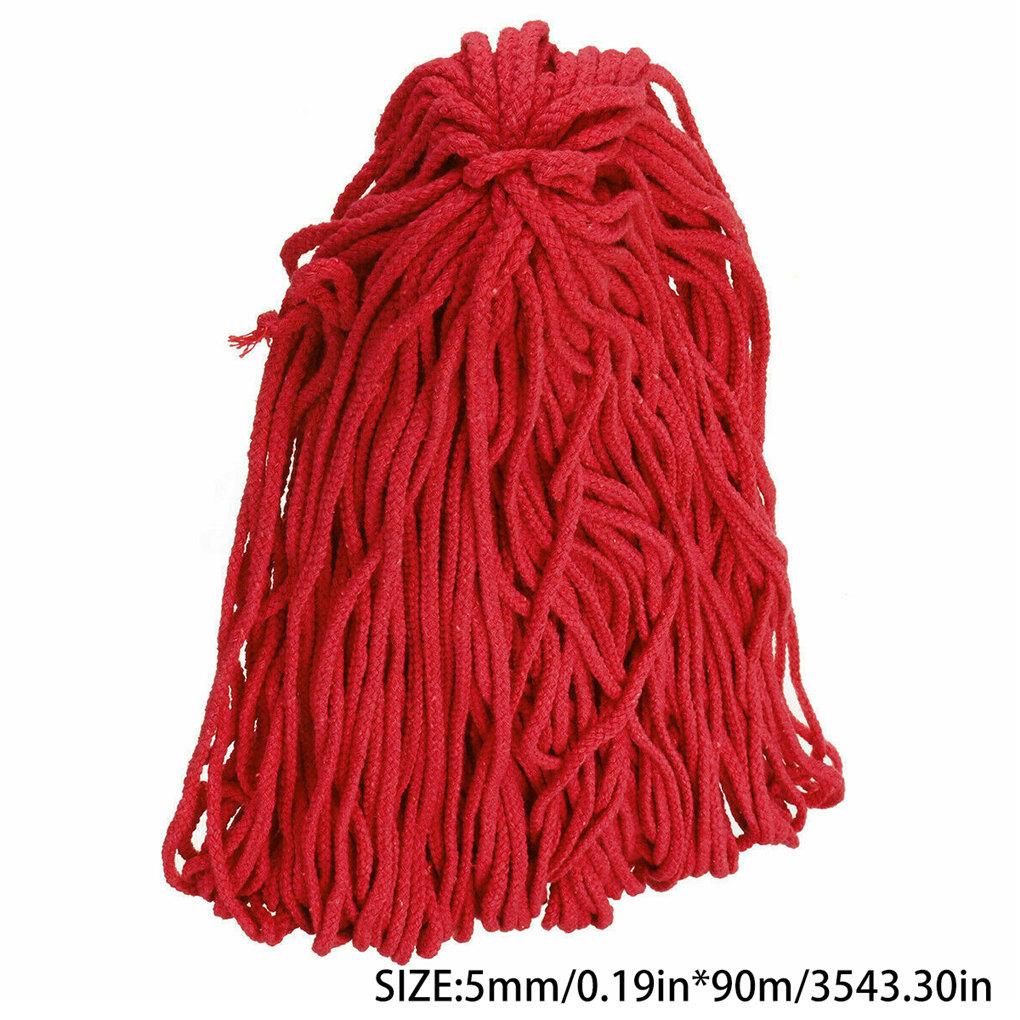 Cordon Răsucit din Bumbac Natural 5mm 90m Artizanat Macrame Frânghie Artizanală