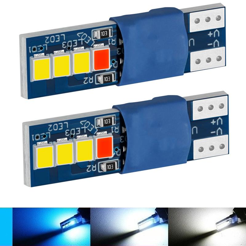 2pcs T10 W5W Canbus LED Signal Light Bulb Wedge Light Car Interior Reading Lamp No Error Dynamic Light Door Parking License Part