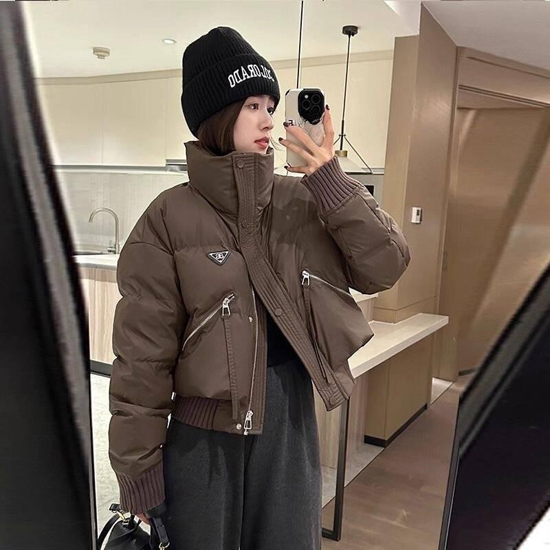 Down Cotton Clothes Women's Winter New Loose Thickened Warm Stand-up Neck Cotton-padded Jacket