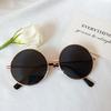 New round frame children's sunglasses  baby stand glasses fashion metal sunglasses