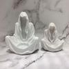 Grim Reaper Statue Gothic Crystal Ball Stand Bookshelf Decor Mysterious Creepy Wizard Robe Sculpture for Halloween Home Decor