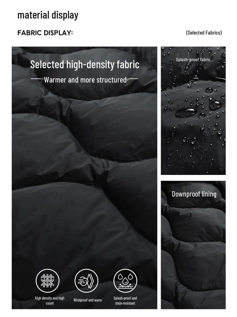 Men's Lightweight Down Jacket - Dad's New 2025 Autumn/Winter Round-Neck Inner Wear