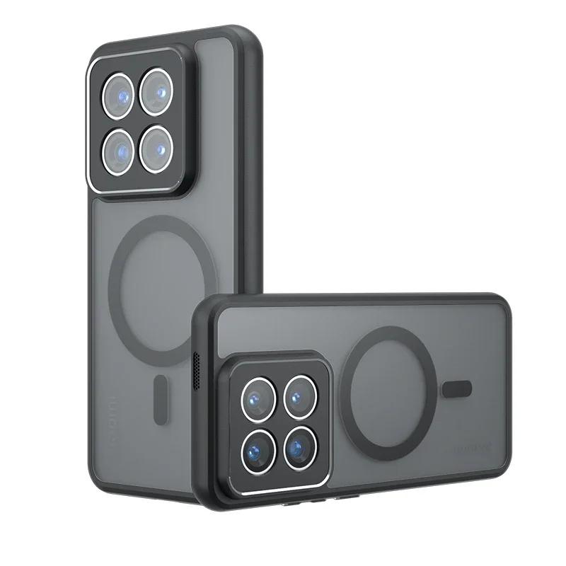 Funda Acrílica Mate Magnética de Carga Inalámbrica Inteligente For Honor 400 Para Honor400 Smart X7D Paracho Duro Transparente Resistente a Golpes