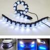 1 Peça Universal 12 LEDs DRL Flexível Luz Diurna de Condução para Carro Luz do Dia Lâmpada de Nevoeiro