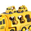 Fire Truck Car Toy 7 in 1 Carrier Transport Friction Power with Lights and Sounds for Age