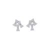 Simple Temperament Earrings Earrings Versatile Bow Earrings with Studs Micro-inlaid Zircon Earrings