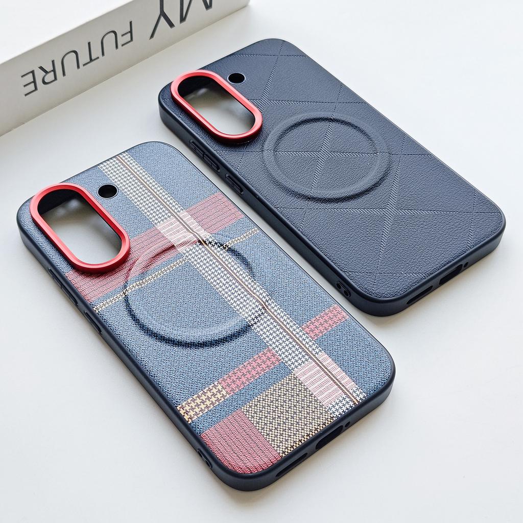 For POCO X8 Pro Max Redmi Turbo 5 Max PU Leather Skin Friendly Contrast Color Keys Lens Frame Protective Back Case Cover