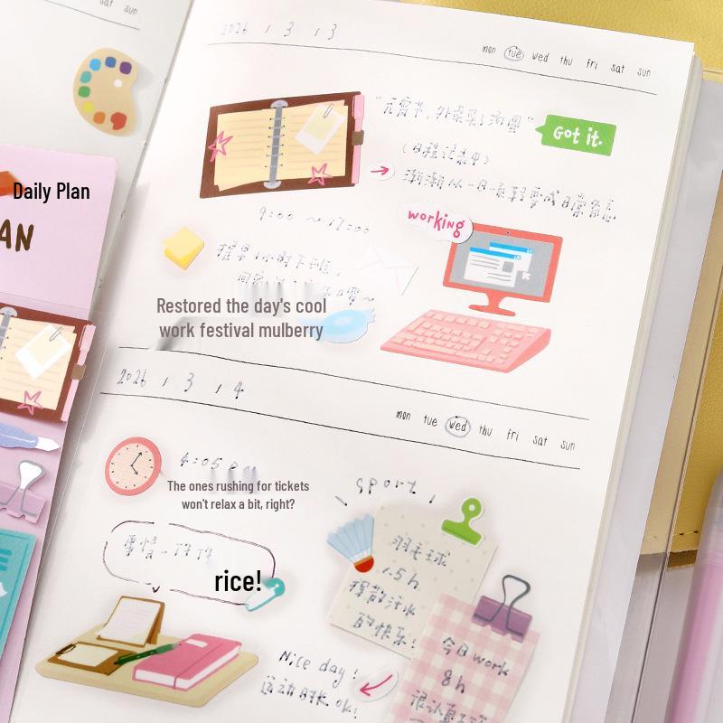 Scenery Sticker: Doudou Life Log Decorative Elements for Journals and Collages