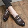Men's Solid Color Loafers Fashionable British Style Outdoor Leisure Business Wedding Party Men's Black Plus Size Shoes 38-48