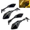 2 pezzi/coppia specchietto retrovisore moto scooter motocross specchietto retrovisore elettromobile retrovisore convesso 8/10mm fibra di carbonio