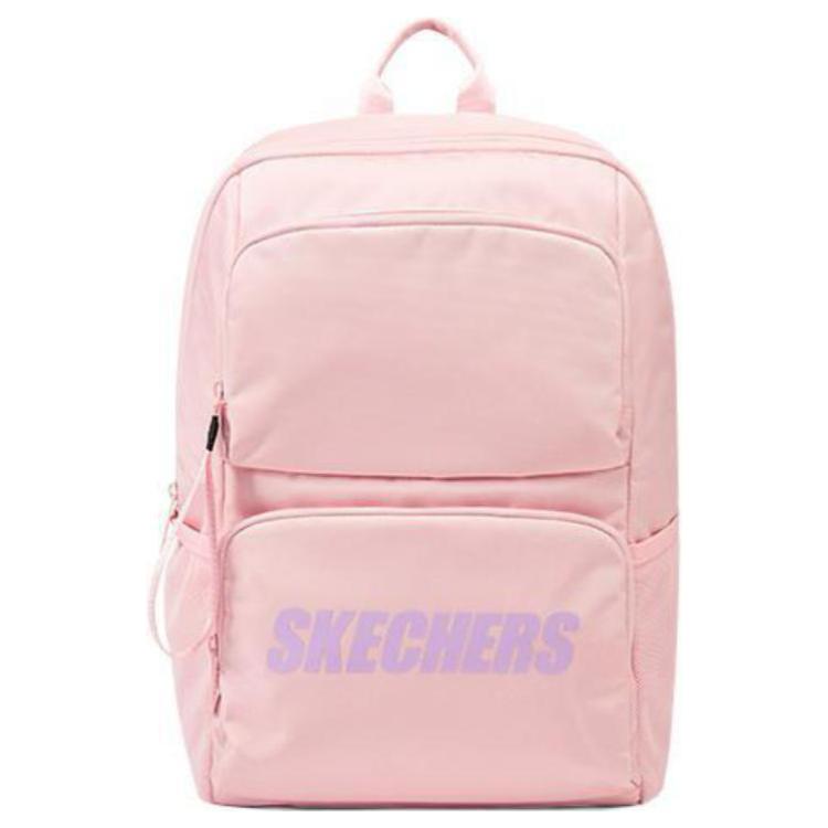 

Skechers Sports Casual Large Capacity Top Zipper Adjustable Shoulder Strap Fabric Backpack Unisex Backpack Ice-Pink L320U196-01F6 Basic Set (Bag)