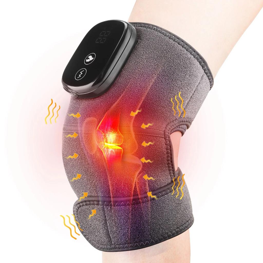 Elektrická vyhřívací masáž kolen Vibrační fyzioterapeutické chrániče kolen pro loketní kloub Osteoartróza Revmatická bolest Teplá masáž