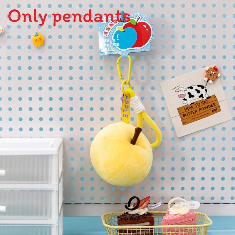 

Apple Plush Keychain With Soft Short Pile For Christmas Gift For Girls жёлтый