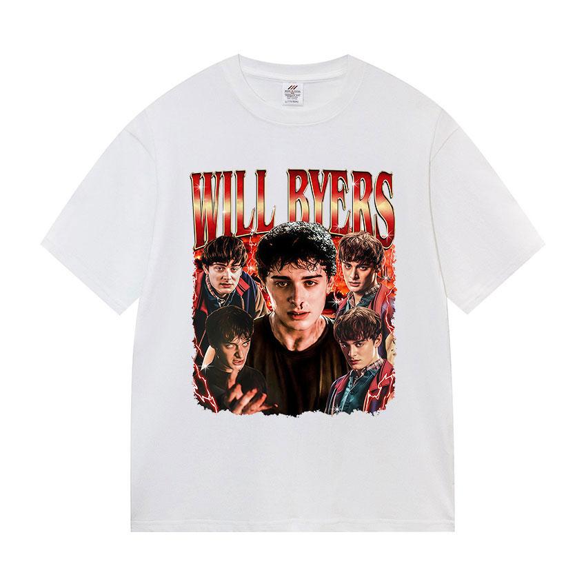 Tv Series Will Byers Graphic T Shirt Mens Vintage High Quality Fashion Tshirts Man 100 Cotton Short Sleeve TShirt Streetwear