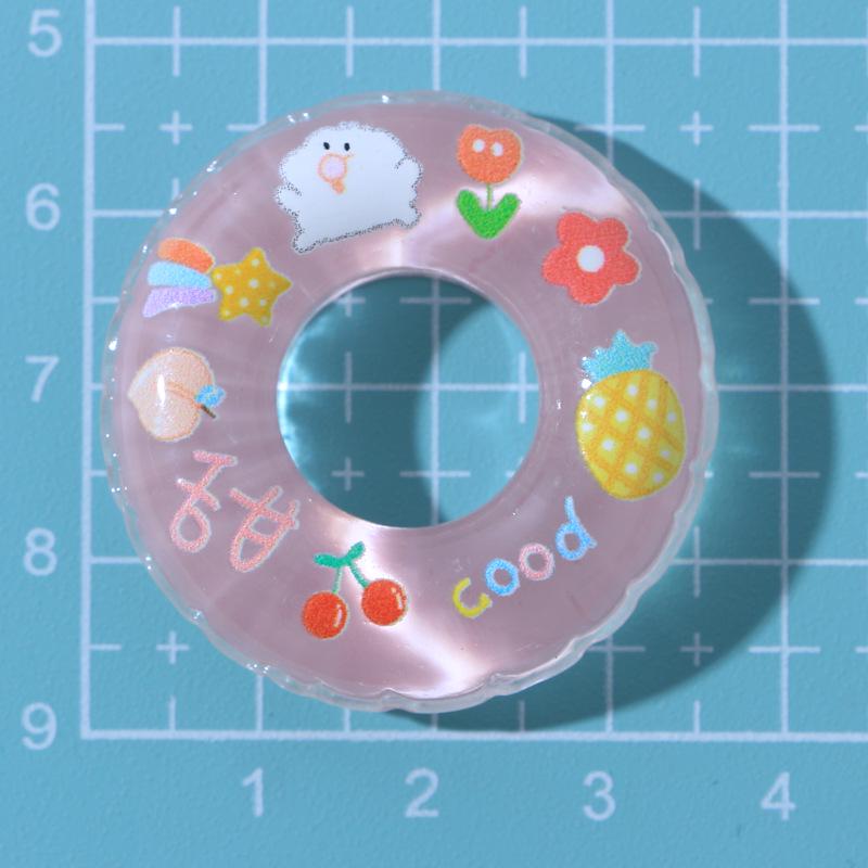 

Ледяной прозрачный сладкий плавательный круг DIY кремовый клей чехол для телефона, головной убор, шпилька и ювелирные изделия аксессуары из смолы розовый