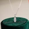 High-End Minimalist Marquise Necklace! PT950 Platinum 1CT Moissanite, Slimming Flattering, Versatile for Date & Travel