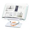 Adjustable Book Holder Elastic Page Clips Foldable Desktop Riser Stand Multifunctional Rotatable Acrylic Book Stand