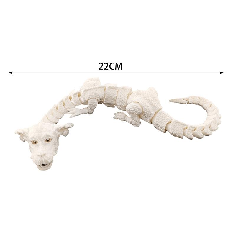 

3D Printed Dog Dragon Rotatable Articulated Dog Dragon Joint Mobility Simulation Model Office Desktop Ornament Home Decor Gift