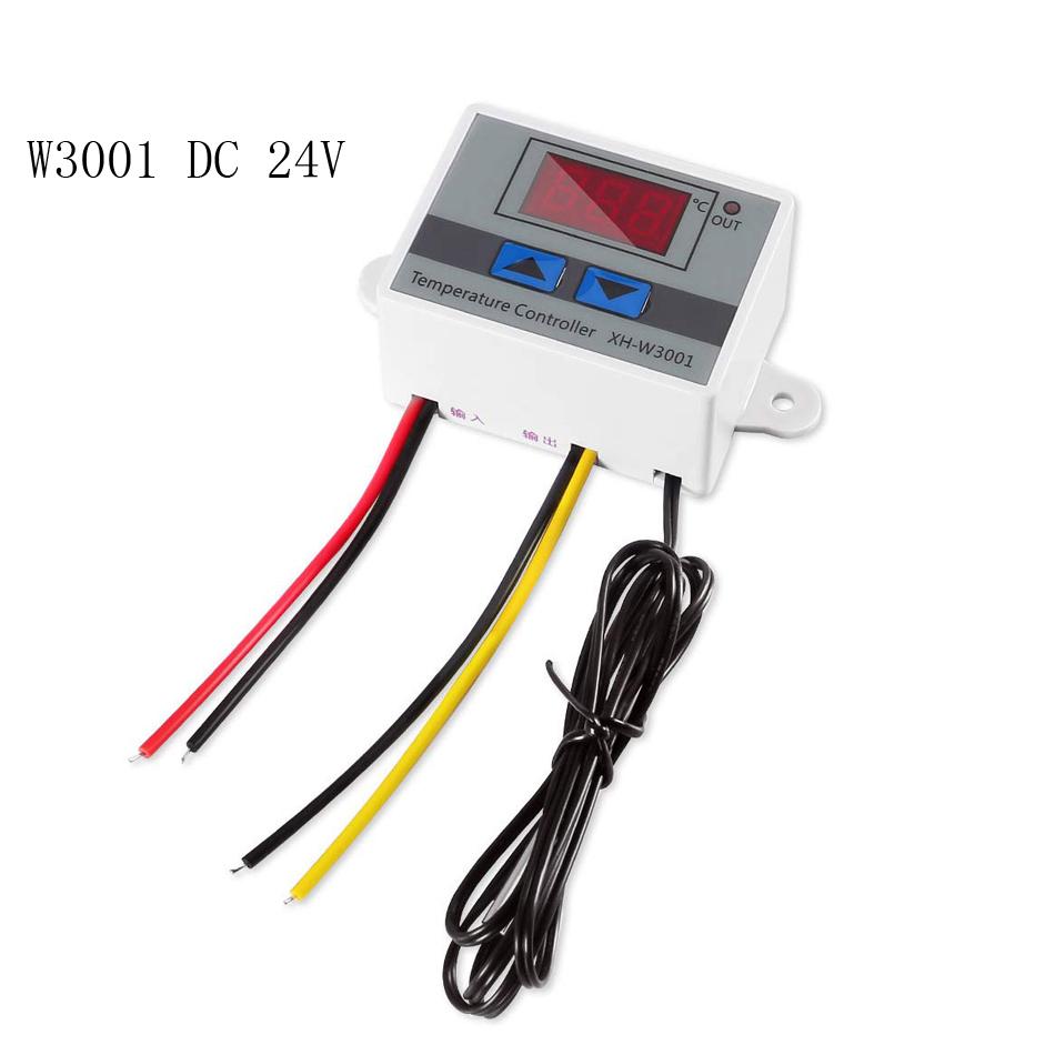 

Цифровой светодиодный регулятор температуры W3001, 10 А, термостат с датчиком NTC XH-W3001, 12 В, 24 В, 110 В, 220 В