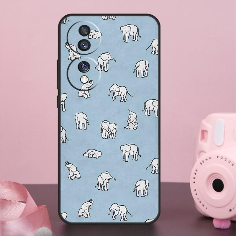 Cute Elephant Case For Honor Magic 8 Pro 5 6 7 Pro X9a X9b X9c X9d X8a X8b X8c 50 70 90 200 400 Lite Cover