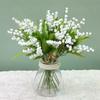 6PCS/Set Artificial Flower Bellflower Lily Valley Flower Plastic Flower Home Soft Decoration Plant Wall Wedding Green Plant