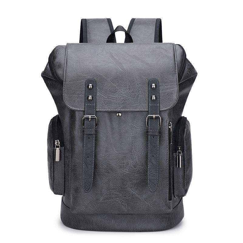 Retro Fashion Backpack with High-end Feel, 16 Inch Laptop Bag, Soft PU Leather Large Capacity Backpack