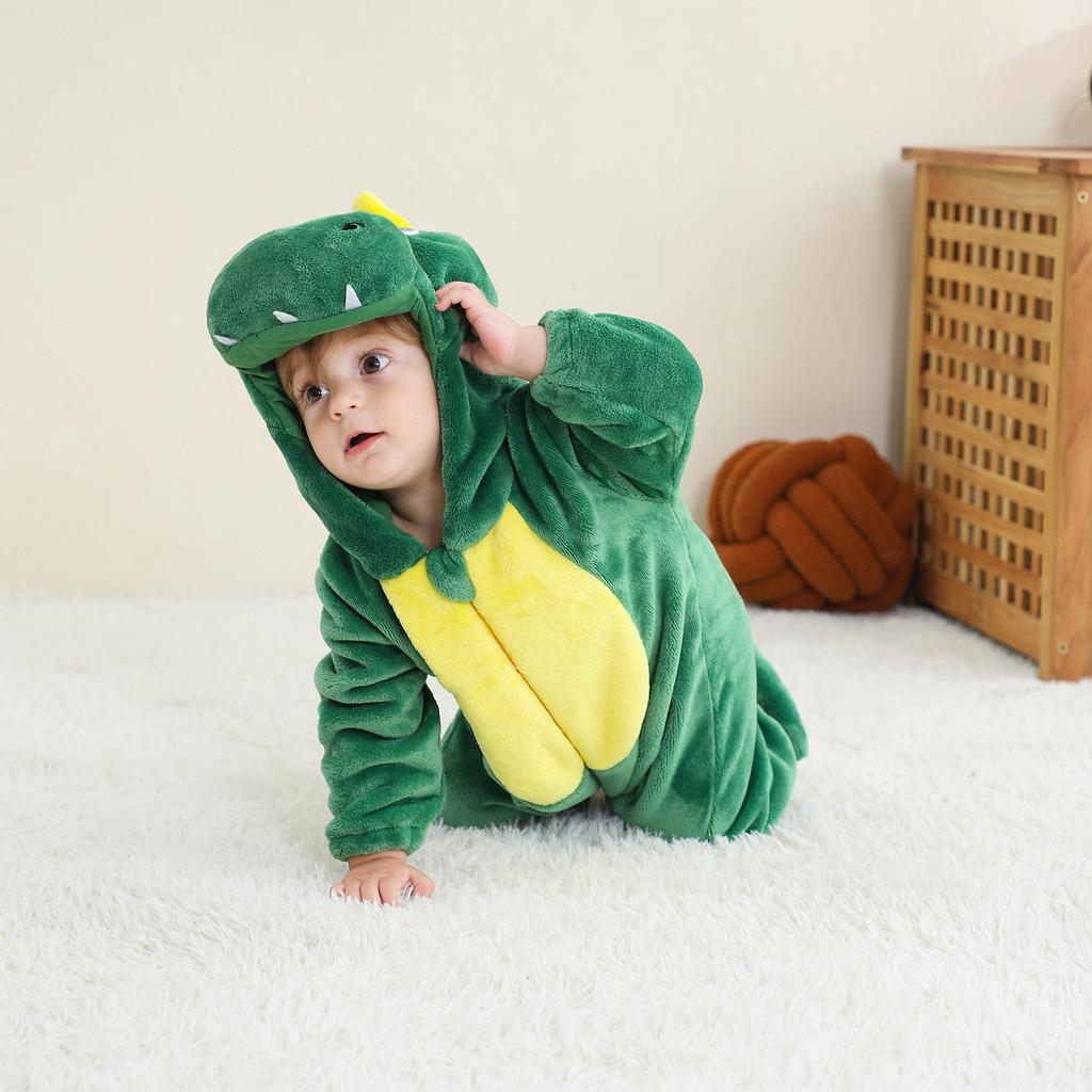 One-piece Pajamas For Children All And Winter Animal Home Clothes Children Flannel Crawling Clothes