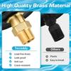 RV City Water Inlet With Brass Check Valve, Fresh Water Fill Flange For Camper Hookup, Durable RV Water Replacement Connection Fittings, Black