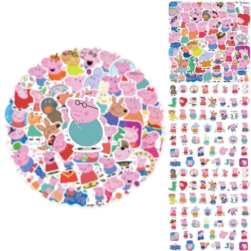 Cute 50pcs Peppa Pig Stickers For Kids Laptop Waterproof And Durable Perfect For Personalization