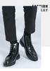 Men's British Style Pointed Toe Leather High-top and Mid-top Martin Boots - Formal, Large Size Available