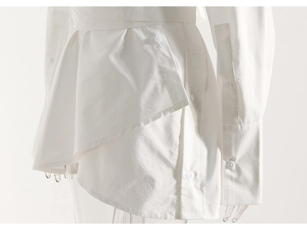 Retro Irregular Waist-Cinched Loose Shirt Dress – Niche European & American Design