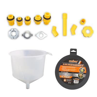 Car Accessories Plastic Filling Funnel Spout Pour Oil Tool Spill Proof Coolant Filling Kit 15Pcs/Set Fit Universal Vehicles