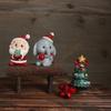 1pc Christmas Resin Family Small Animal Ornaments Creative Home Decoration Mini Christmas Tree Old Man Christmas Gift