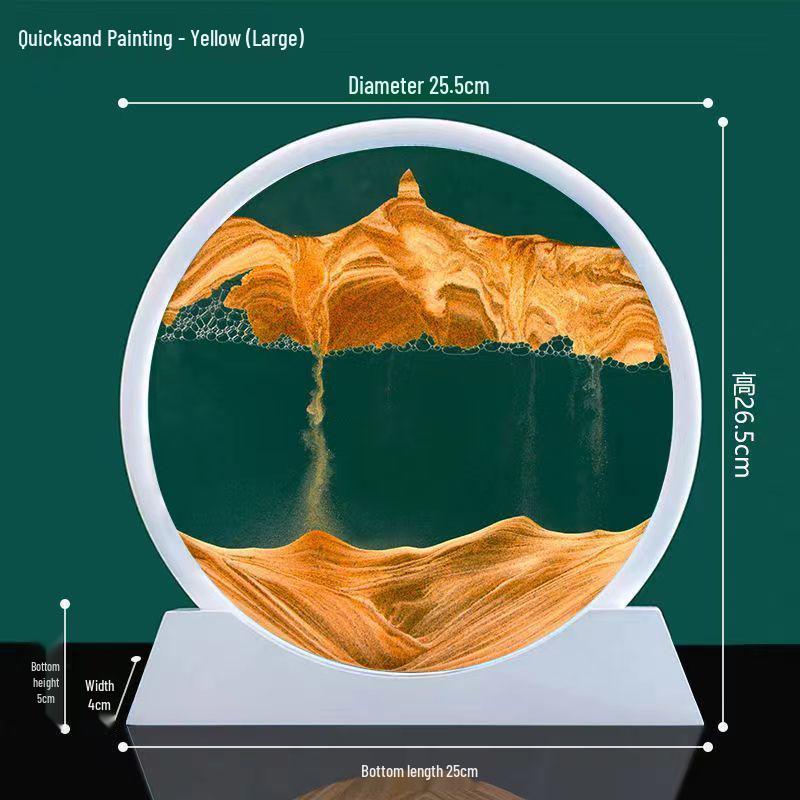 3D Quicksand Hourglass Ornament for Desktop or Wine Cabinet Decor