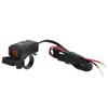 Motorcycle Dual USB Charger SAE to USB Adapter with Switch Waterproof Cover Built in Voltmeter for Phone Tablet