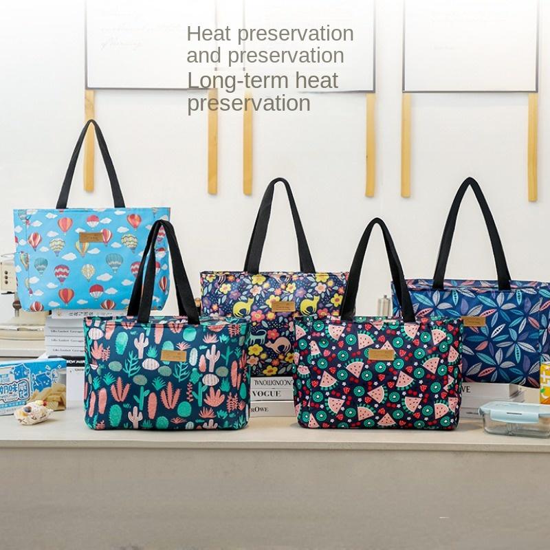 Large Capacity Waterproof Thermal Cooler Bag Women Portable Lunch Travel Picnic Case Insulated Bento Boxes Pouch Food Bags