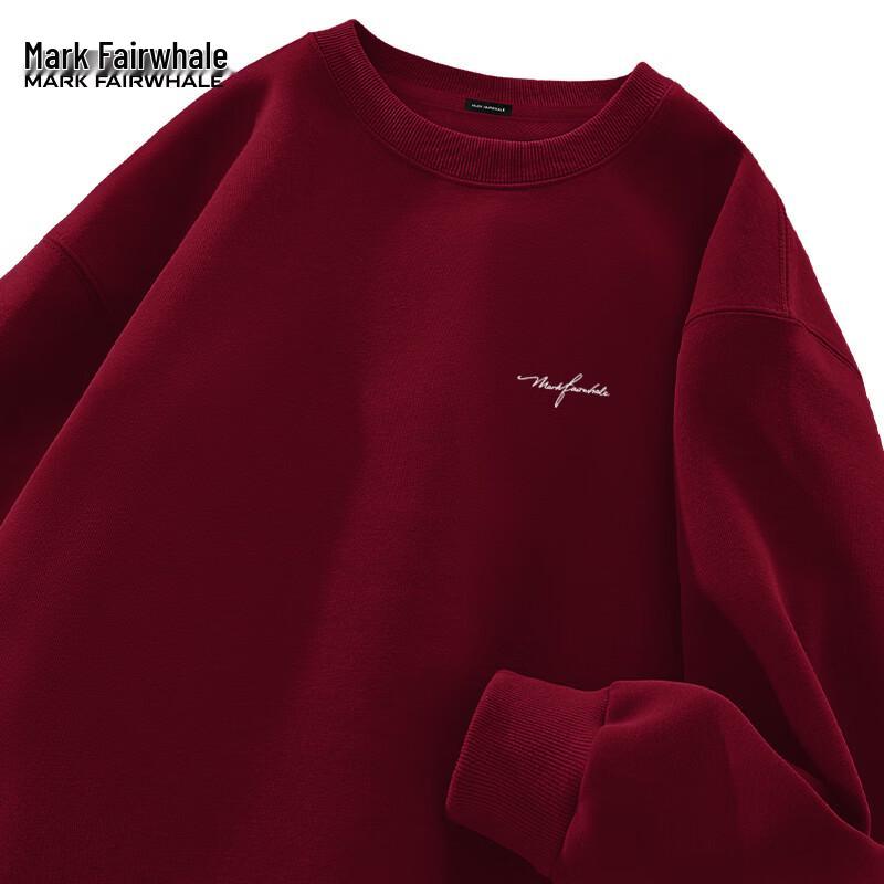 Mark Fairwhale Men's Trendy Round Neck Pullover Sweatshirt