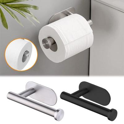 SUS304 Paslanmaz Çelik Tuvalet Kağıtlığı Kendinden Yapışkanlı Duvar Montajı Delme Gerektirmez Banyo Mutfak İçin Peçete Havlu Rulo Dispenseri