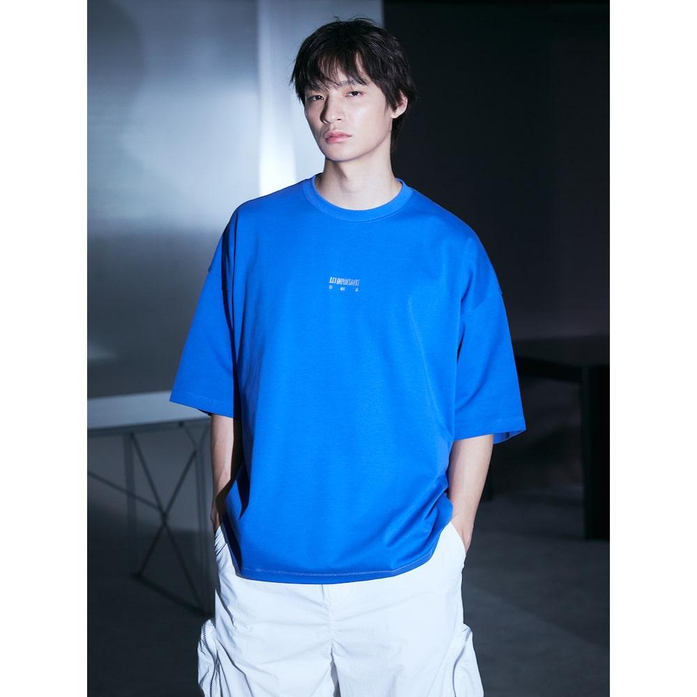 8Seconds Reversible Cotton Metallic Embroidered T-Shirt Blue (214742By3P) Blue/L