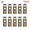 10 pcs Double Hole Metal Stopper Apparel Sewing Accessories Metal Clamp Stopper Cord Lock Toggle Shoelace Sportswear Accessories