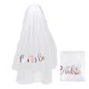 Bride To Be White Veil with Comb Bridal Shower Wedding Decoration Bachelorette Party Hen Night Supplies Bride Hair Accessories