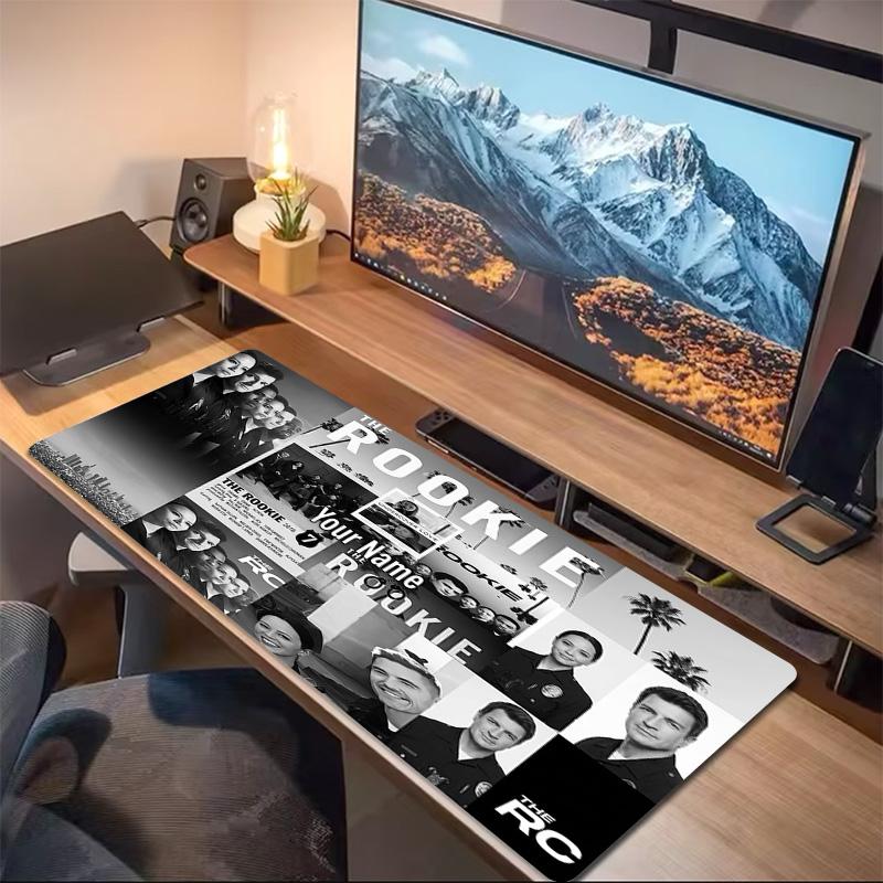 The Rookie Custom Name Large Size Mouse Pad Large Gaming Table Cushion Non-slip Laptop Tablet Big Mousepad XXL Mat Mini PC Playmat With Lock edge