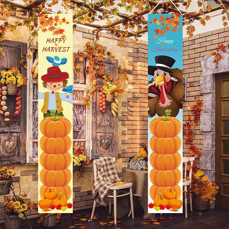 Thanksgiving 2026 Autumn Harvest Hanging Banner for Doorway Decor
