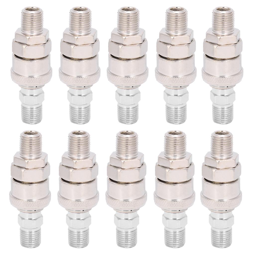 10 Set Air Compressor Connector SelfLocking Barb CType Male Female Quick Release for PU Hose