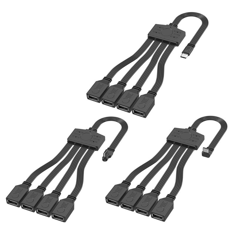 USB C To 4 USB2.0 Splitter Cable For Charging And Data Transfer Compatibles Laptops Tablets And Gaming Consoles
