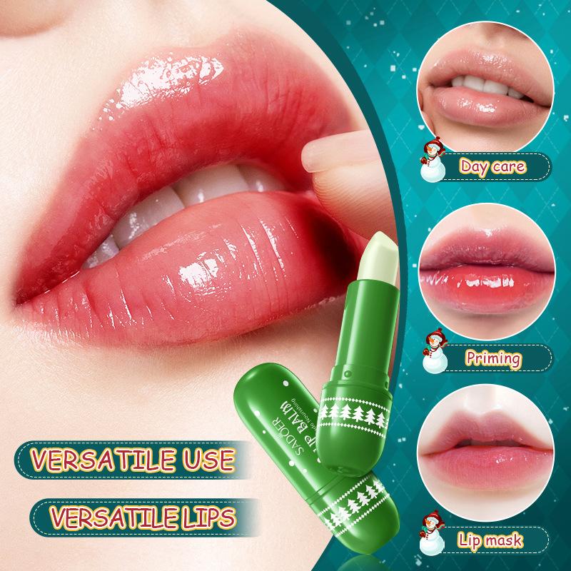 SADOER Natale Balsamo Labbra Miele Ciliegia Avocado Illuminante Idratante Anti Screpolature Riparatore Rossetto