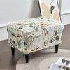 Floral Elastic Tub Chair Cover Stretch Club Armchair Covers Single Slipcovers Adjustable Couch Covers for Study Bar Counter Home